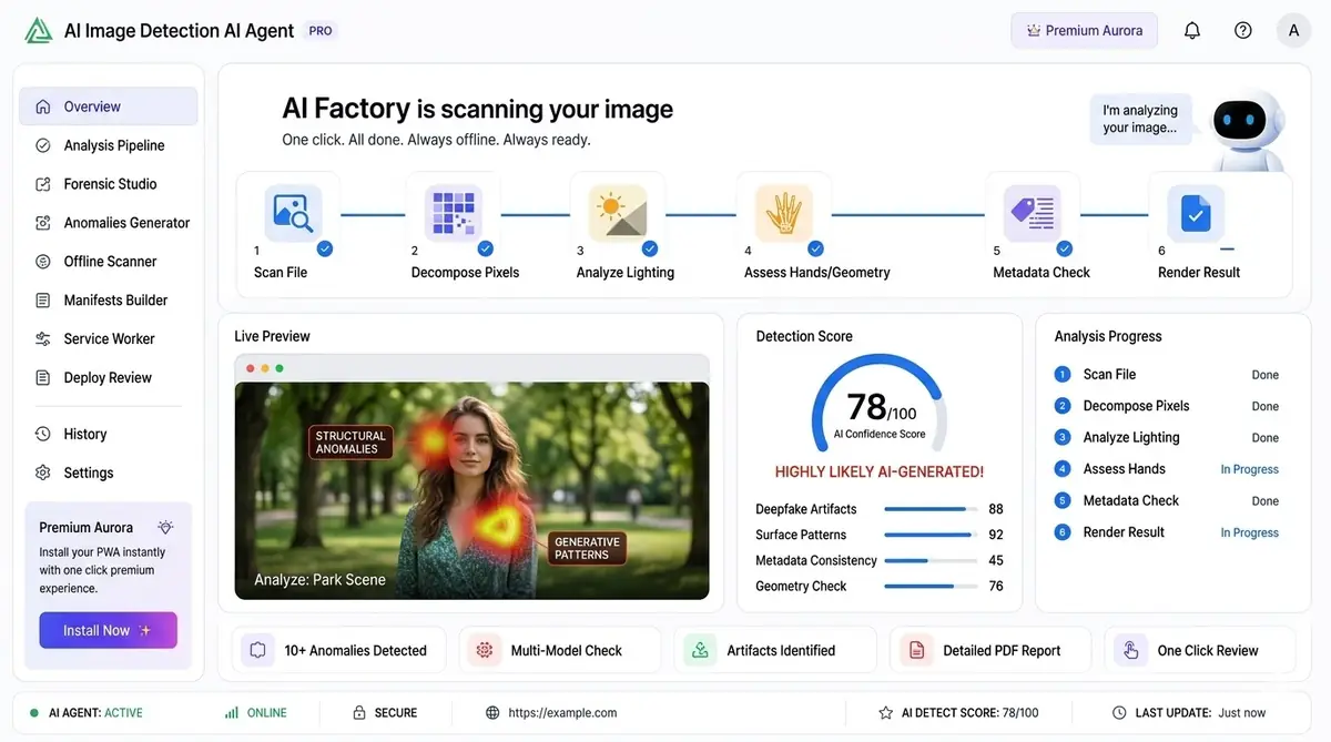 AI firewall checker dashboard — example of the AI firewall/exposure risk dashboard software
